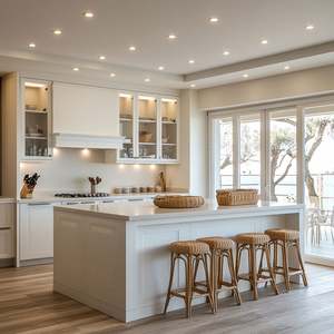 Modern Style Custom <b>Kitchen</b> Cabinet Set High Gloss Folding Wood <b>with</b> Soft Closing Drawers and Sink Accessory <b>Kitchen</b> <b>Island</b> - Product Image 6