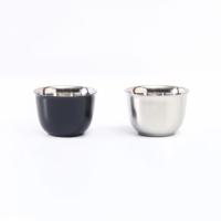Tasses à café en acier inoxydable 304 de 75 ml à double paroi, très vendues, pour thé et café, Moyen-Orient, Arabie Saoudite, Émirats arabes unis, Dubaï