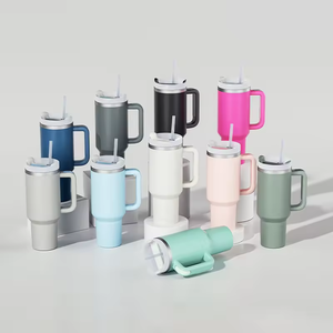 Gobelets et mugs isothermes en acier inoxydable à double paroi, personnalisables, pour sublimation, avec paille et poignée, 32oz et 40oz, vente en gros - Product Image 2