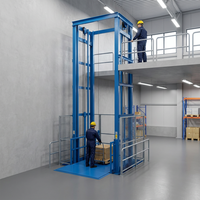 Monte-charge hydraulique personnalisé TAIGANG TGSJD pour marchandises industrielles, avec rails à double guidage et commande sans fil
