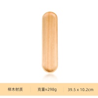 Plateau Ovale en Bois Japonais, Longue Assiette de Service à Sushi