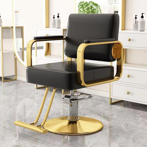 Modern <b>Synthetic</b> <b>Leather</b> Eco-Friendly Salon Chair Removable Footrest 360 Degree Swivel Portable Hydraulic Pump for Professional - Product Image 5