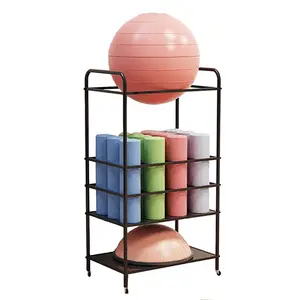 JH-Mech Rolling Yoga Mat Storage Display Rack multifunzione Workout Equipment Organizer supporto per tappetino da Yoga in metallo e Rack di stoccaggio