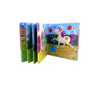 High Quality Factory Custom Children Musical Story Sound Book Hardcover boardbook for kids learning