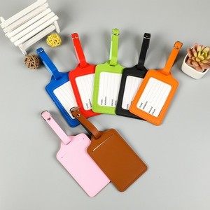 Etiqueta de Equipaje de Cuero PU Personalizada, Etiqueta de Nombre para Bolsa de Viaje de Color Sólido a la Moda, 7x11 Pulgadas - Product Image 1