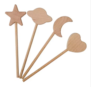 Bacchetta Magica Personalizzata in Legno di Faggio, Bacchetta da Principessa Fatata con Luna, Stella e Cuore, Regalo di Compleanno per Ragazze - Product Image 4