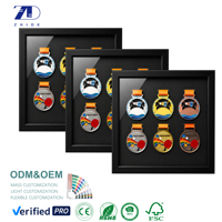 Boîte à ombre en bois pour certificats, présentoir personnalisé en acrylique, porte-médailles, cadre photo collage 12x12, vente en gros, à suspendre au mur