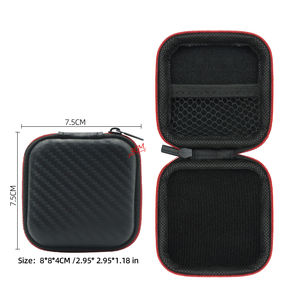กระเป๋าใส่หูฟังสี่เห<span class=keywords><strong>ล</strong></span>ี่ยมกันน้ำวัสดุ EVA สำหรับหูฟังเอียร์บัดขนาดเล็ก & สาย USB-กระเป๋าเก็บของสำหรับเดินทาง & ตั้งแคมป์ - Product Image 2