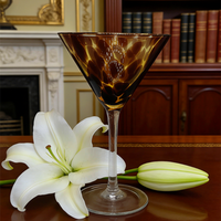 Verre à Martini Festif à Imprimé Léopard Menthe Poivrée pour la Joie des Fêtes