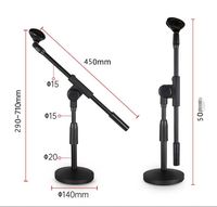 Support universel pour bras de suspension de microphone Support de microphone de bureau tout en métal
