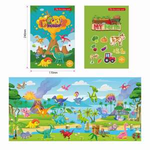 Calcomanías de Gel Grueso con Temática de Animales del Zoológico Oceánico de Unicornios, Libro de Calcomanías de Gel Reutilizables para Niños Pequeños, Niñas y Niños en Edad Preescolar - Product Image 2