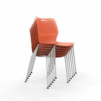 Chaise de conférence empilable moderne en PP coloré, chaise de bureau ergonomique, chaise de bureau administrative