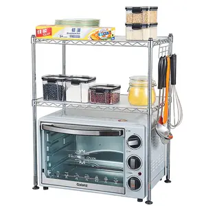 2 Tiers Metal <strong>Microwave</strong> Oven Storage <strong>Shelf</strong> , NSF Approval - Product Image 1