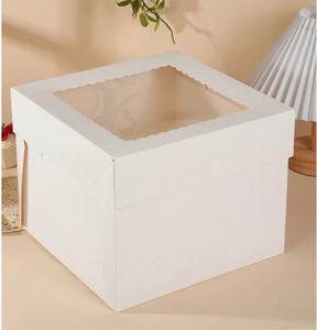 Caixas De Bolo Altas Com Janela 12 Caixas De Padaria De 10 <span class=keywords><strong>8</strong></span> Polegadas Retirar Recipiente, branco Grande Caixa De Padaria De Papelão Com Tampas - Product Image 3