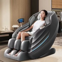 Silla de masaje con bolsa de aire de cuerpo completo de lujo C92 8D Zero Gravity Sl Track con 4D plegable y portátil hecho de cuero PU