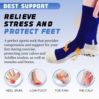 Chaussettes de sport antidérapantes multicolores en silicone avec soutien de la voûte plantaire et compression pour le ski, la randonnée, le trekking, l'escalade et la course en extérieur