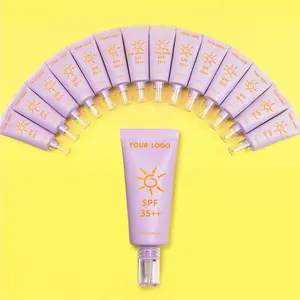 Best Aloe Vera Moisyurizing Longlasting Suns Cream Non-sticky Resist Aging Wholesale Custom Spf35++ Face Private Label Sunscreen