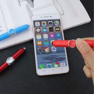 Unique Novelty Mini Wholesale Fidget Spinner Led Multi Function 3 in 1 Plastic Stylus Custom Ball Point Spinning <b>Pen</b> with Light - Product Image 4