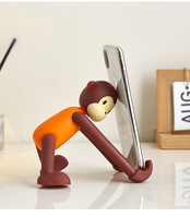 Cadeau de bureau créatif mignon dessin animé singe support de téléphone support de tablette