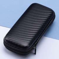 Sac de rangement pour écouteurs Bluetooth et accessoires numériques en EVA noir avec fermeture éclair - 15*7*4 cm - Personnalisable