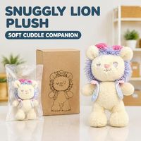 Peluche Lion à crinière violette personnalisée, Fabrication directe usine OEM ODM, Animal en peluche en coton PP et polyester, Vente en gros, MOQ, Peluche amusante