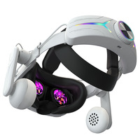 Casque VR Batterie Élite 8000 mAh avec Lumière RVB Intégrée, Nouvelle Sangle Réglable pour Accessoires VR Meta Quest 3