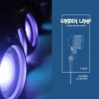Transformateur d'éclairage paysager LED en aluminium étanche IP65 Alison pour jardin, pelouse, mur, arbre, projecteur avec support à long piquet