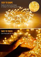 100 LEDs Feuerwerkslichterkette Silberdraht 8 Modi Sternenförmige Glühwürmchen Verbindbare Girlande Fenster Schaufenster Weihnachten Kommerziell
