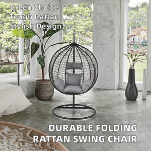 Fauteuil suspendu pliant de haute qualité à grande capacité de charge, design moderne avec structure métallique pour l'extérieur - Product Image 3