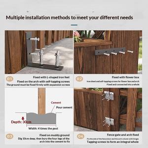 Arco de Madera para Jardín, Resistente a la Corrosión, Soporte para Plantas Trepadoras, para Rosas, Vid y Uvas - Product Image 3