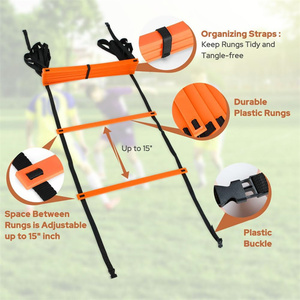 Chất lượng cao Cải thiện hiệu suất bền Công cụ lý tưởng cho thể thao ngoài trời có thể điều chỉnh tốc độ nhanh nhẹn thang nhanh nhẹn đào tạo thang - Product Image 3