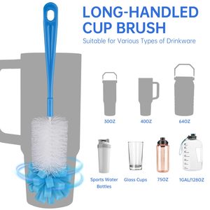 Kit de nettoyage de brosses pour bouteilles Stanley, brosses à paille extra longues avec brosse de nettoyage de bouchon 4-en-1 pour Owala / Yeti - Product Image 3