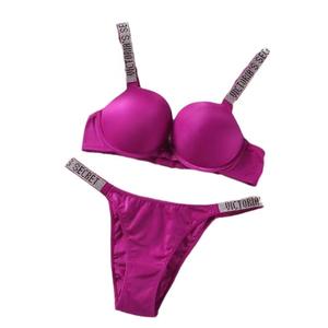 Sujetador <span class=keywords><strong>VICT</strong></span> para mujer con diamantes brillantes, tirantes anchos, acolchado, push-up, copa 3/4, estilo europeo-americano, lujo ligero, sexy con abertura alta - Product Image 5