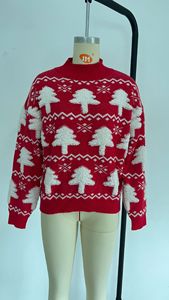 Customized Women Sweater <strong>Dress</strong> Red <strong>Christmas</strong> Cartoon Jacquard Knit Slim Korean Fashion Soft Warm Autumn Winter Pullover - Product Image 2