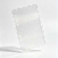 Couverture de carnet à spirales à rayures verticales en dentelle ondulée pour A5/A6/A7, transparente, 6 trous, pour carnet de notes
