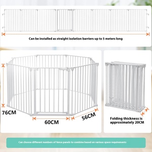 Barrière en plastique pliable pour <span class=keywords><strong>escalier</strong></span> irrégulier Installation de porte de protection de balcon déformable Portes de bébé en 3 pièces - Product Image 3