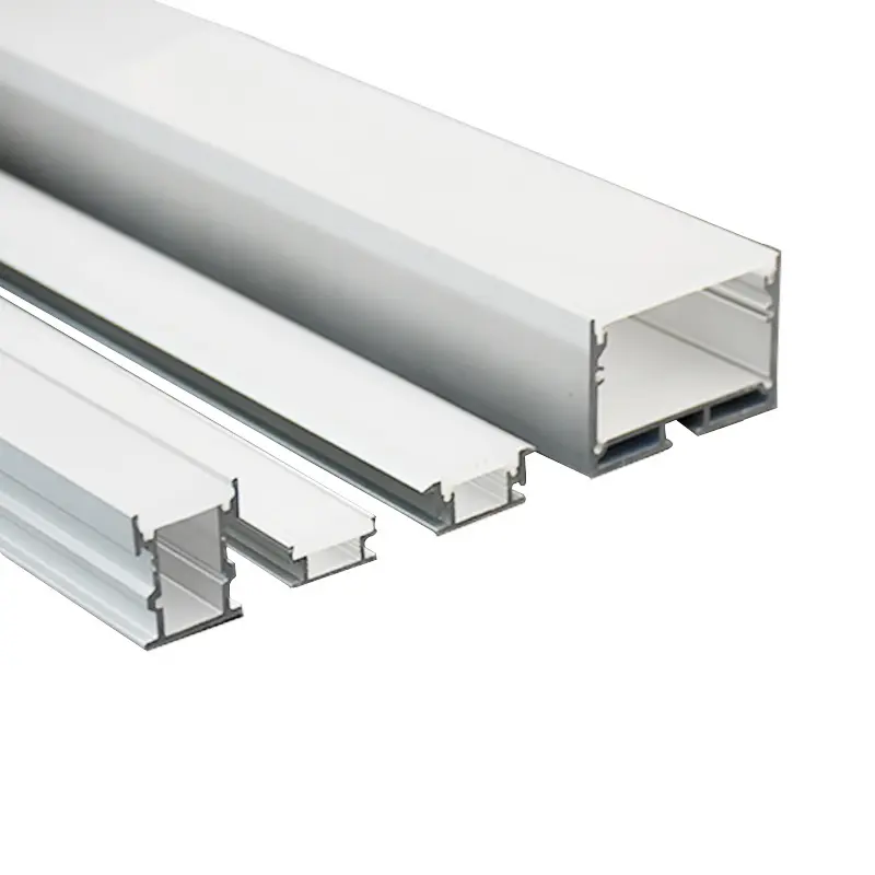 Profil Aluminium Tertanam Tahan Air Langkah Tersembunyi Profil Led Terkubur untuk Lampu Led Linear