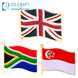 Toptan özel tasarım Metal emaye ülke amerikan bayrağı abd yaka Pin rozeti dostluk ulusal ince mavi çizgi bayrak Pin - Product Image 3