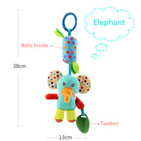Hochet de dentition pour bébé, jouet en peluche suspendu SKKBaby, sécurité douce