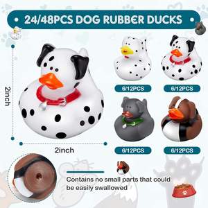 Personalizado Spot-Patterned Dog Squeeze Squeaky Juguete educativo Plástico Juego de agua Patito Juguete para perros y niños Natación - Product Image 3