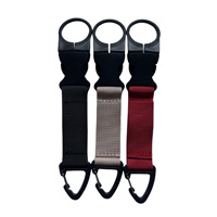 Porte-bouteille d'eau multifonctionnel personnalisé avec logo imprimé, mousqueton d'escalade, support de ceinture pour sac à dos avec boucle en sangle de polyester