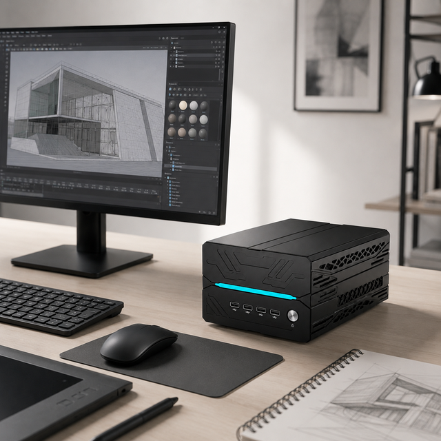 Mini PC Gaming PC With Intel Core I5 I7 I9 RTX 5060 Ti 16GB DDR5 Compact Desktop Computer for AI Design CAD Work and 3D Use