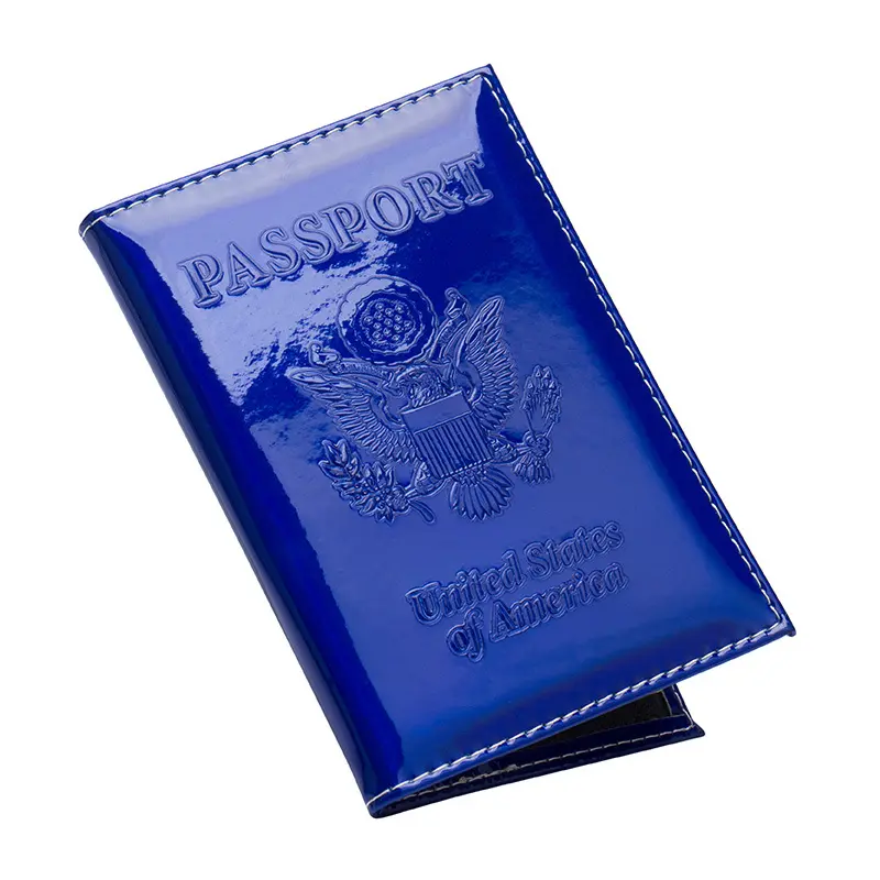 Étui porte-passeport en relief 6 couleurs vives des États-Unis d'Amérique avec fentes pour cartes de téléphone