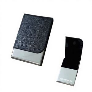 Porte-cartes de visite vertical en cuir exclusif de luxe pour femmes et hommes, étui multi-cartes, designs de logo personnalisés, promotionnel - Product Image 1