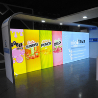 Présentoir mural en tissu personnalisé 10x20, tissu personnalisé rétroéclairé, Design moderne, station de spectacle