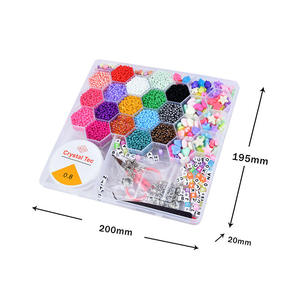 8500 PCS 17 Colors DIY <b>Set</b> Jewelry Making Kit <b>Beads</b> Letter Alphabet <b>Bead</b> Craft Kit <b>Set</b> Glass Pony Seed <b>Beads</b> for Bracelets - Product Image 6