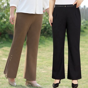 Pantalon évasé <span class=keywords><strong>grande</strong></span> <span class=keywords><strong>taille</strong></span> pour femme, pantalon de travail <span class=keywords><strong>taille</strong></span> haute extensible 7XL, pantalon de bureau professionnel - Product Image 1