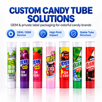 Tabung Kemasan Permen Plastik Aluminium Custom Cetak UV Tutup Ulir Diameter 12.7-35mm untuk Selai