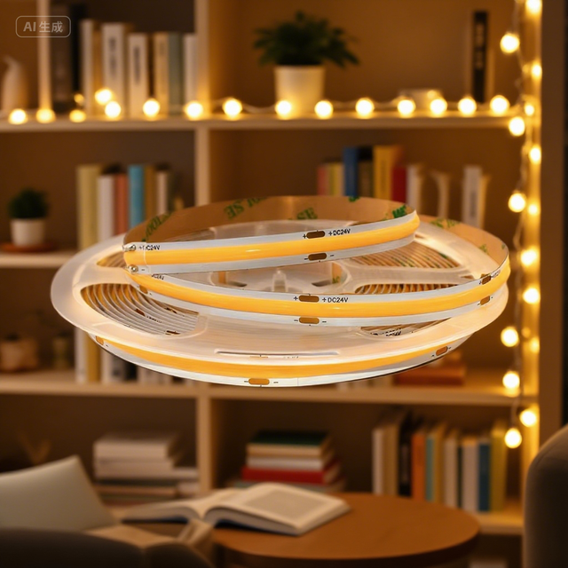 High-Quality COB LED Strip Light 12V 24V Flexible RGB Warm Cool White  Waterproof Dimmable Home Decoration Commercial Lighting