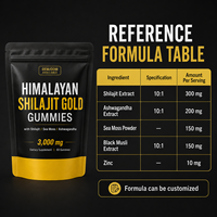 Bonbons gélifiés Shilajit Gold, complément énergétique pour adultes, amélioration musculaire